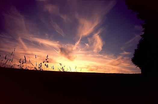 Sonnenuntergang im Bergischen Land